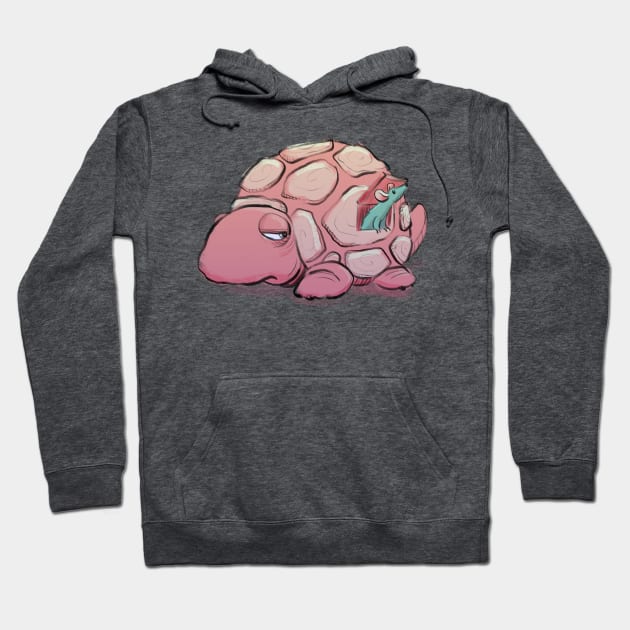 Tortoise and Mouse Hoodie by Jason's Doodles